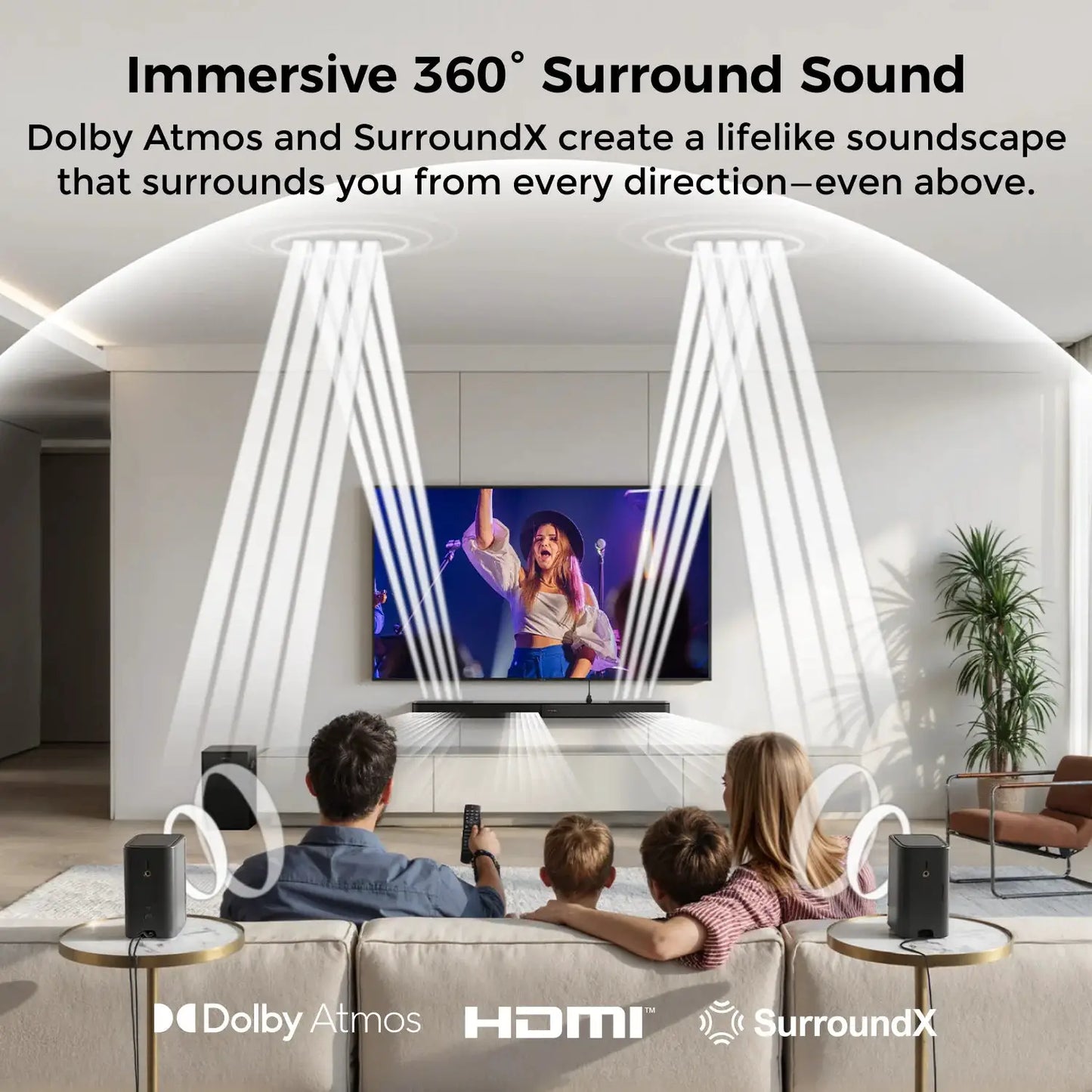 Ultimea 460W 5 1 2Ch Sound Bar With Dolby Atmos Surround TVs by Beastly Survival Outlet