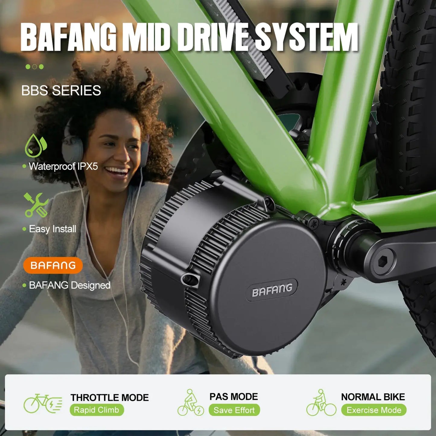Bafang 750W 48V Motor Kit Complete Set Electric Bike Middle Drive 8fun BBS02 BBS02B eBike Conversion Kit Central Bicycle Engine by Beastly Survival Outlet