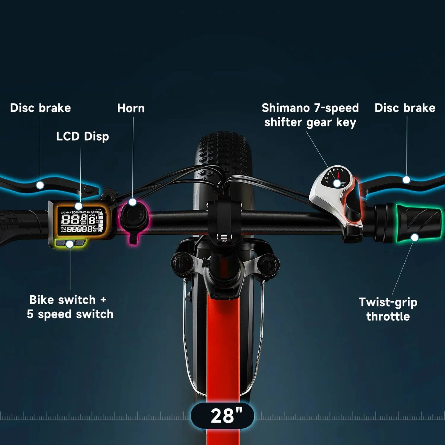 Cybervelo 1000W Peak Electric Bike for Adults Foldable 28+MPH 80Miles Removable Battery Fat Tire Off-road E-bike EK4 EK5 Mars700 by Beastly Survival Outlet