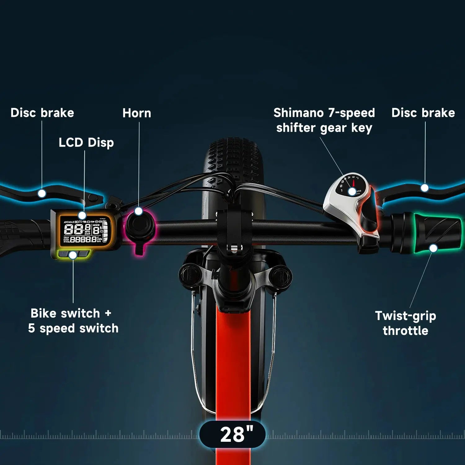 Cybervelo 1000W Peak Electric Bike for Adults Foldable 28+MPH 80Miles Removable Battery Fat Tire Off-road E-bike EK4 EK5 Mars700 by Beastly Survival Outlet