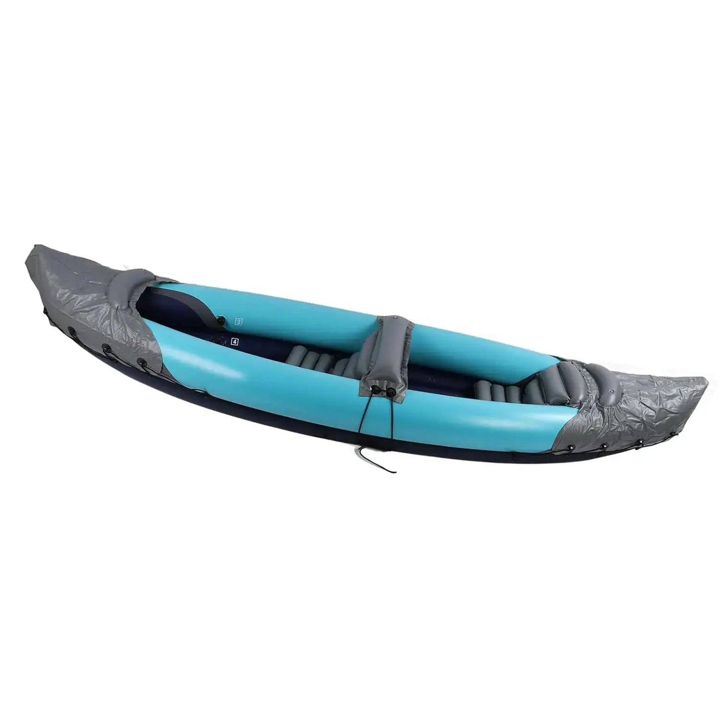 2 Person Foldable Kayak Portable Sunlight Protection Thickened PVC Inflatable Canoe for Fishing Rafting Boating, Customized by Beastly Survival Outlet