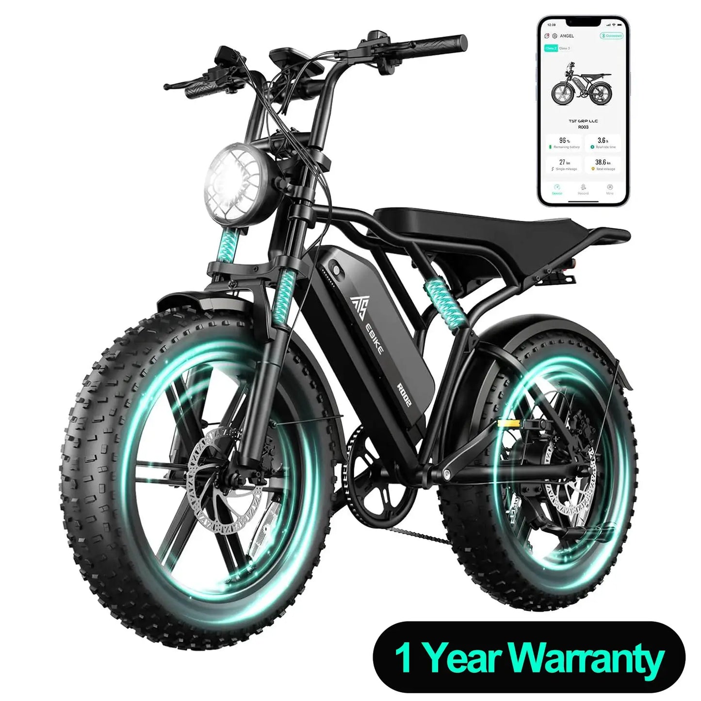 TST R002S 1500W Electric Fat Bike 20 Inch All Terrain EQ Pro by Beastly Survival Outlet