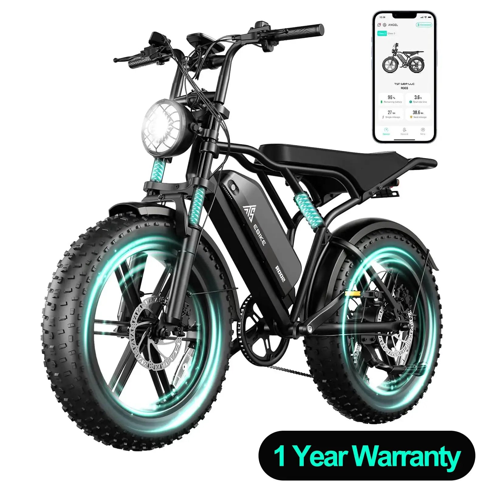 TST R002S 1500W Electric Fat Bike 20 Inch All Terrain EQ Pro by Beastly Survival Outlet