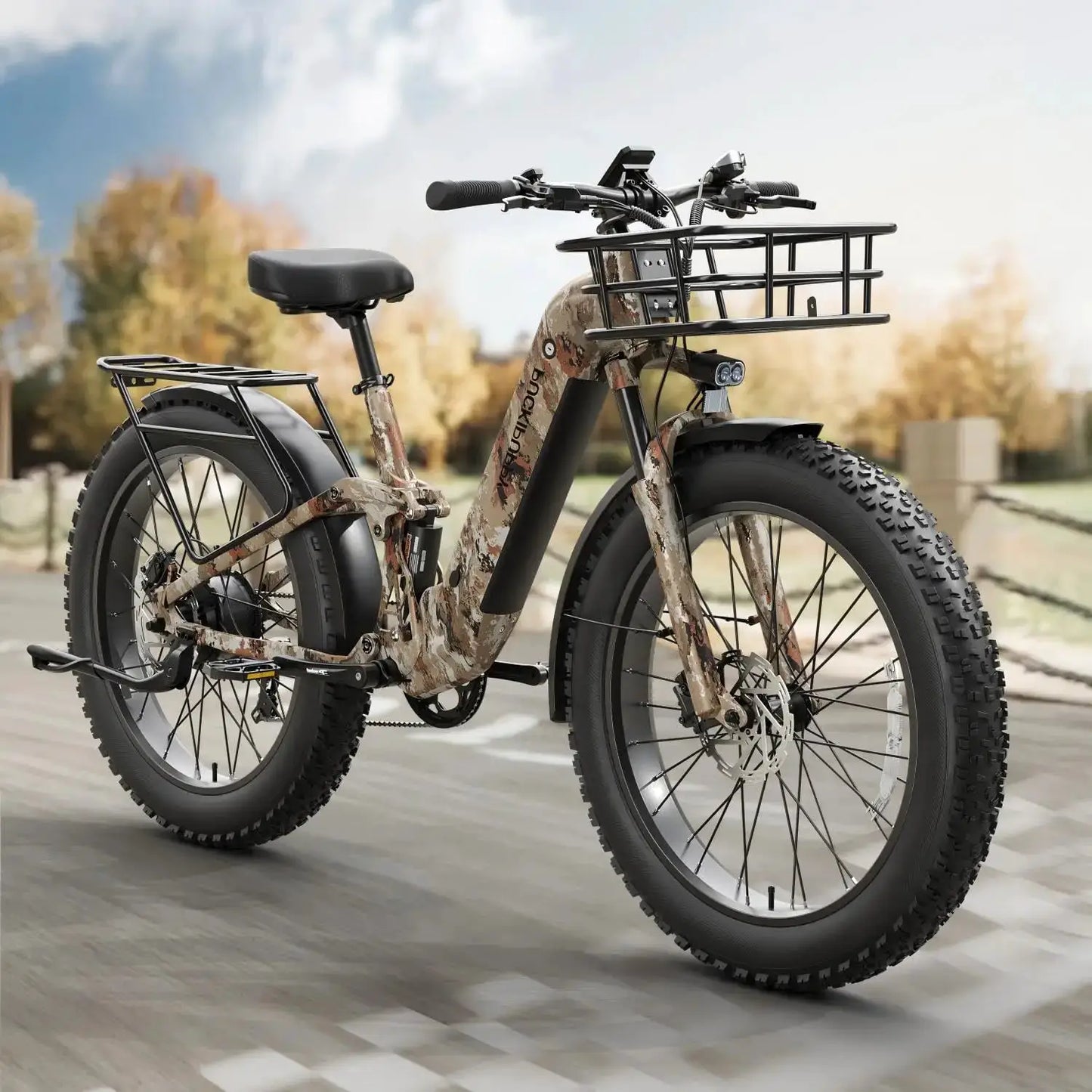 PUCKIPUPPY Boxer-ST Electric Bike 960W 48V 20AH Electric Bicycles 26" x 4" Fat Tire Full Suspension Ebike with 2-Year Warranty by Beastly Survival Outlet