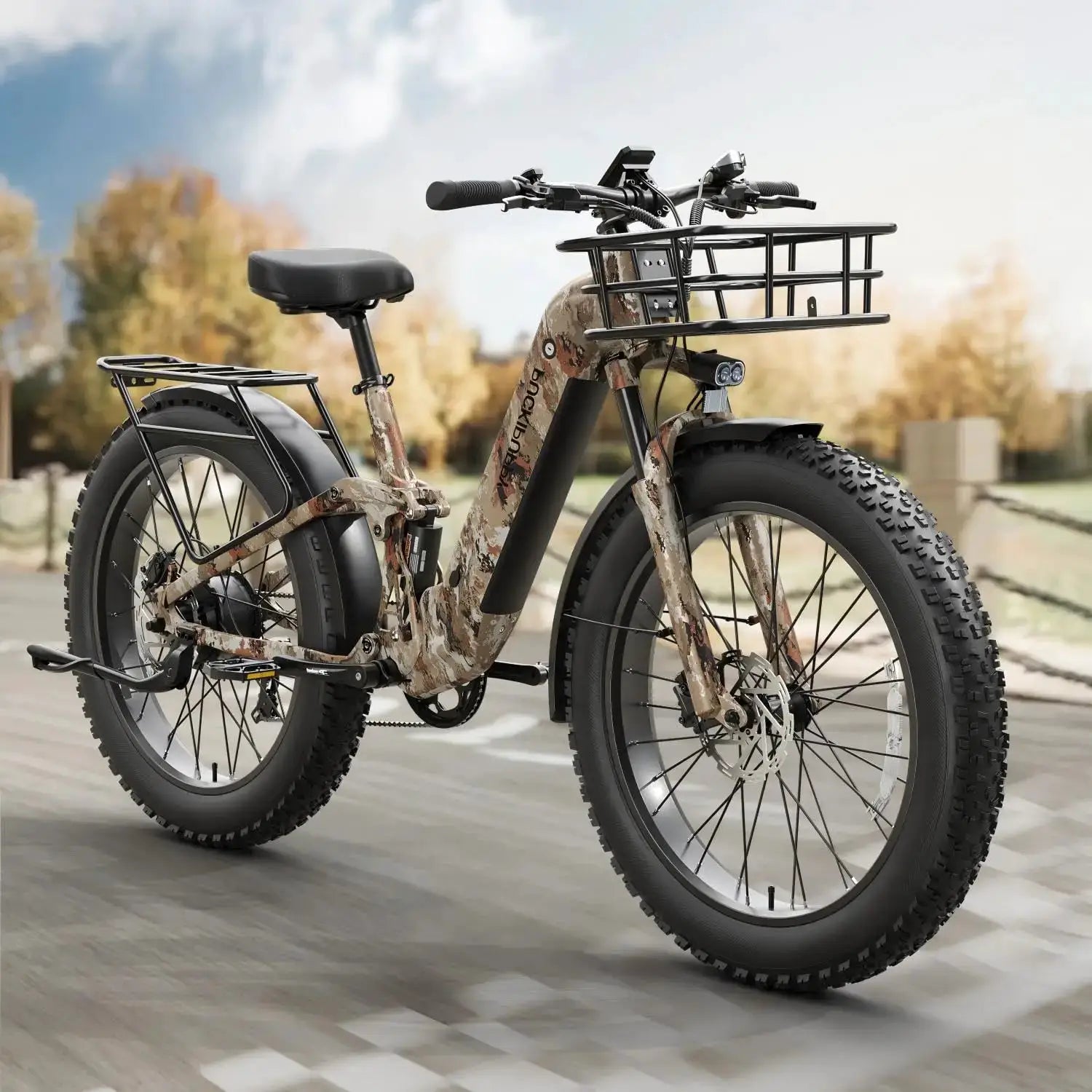 PUCKIPUPPY Boxer-ST Electric Bike 960W 48V 20AH Electric Bicycles 26" x 4" Fat Tire Full Suspension Ebike with 2-Year Warranty by Beastly Survival Outlet