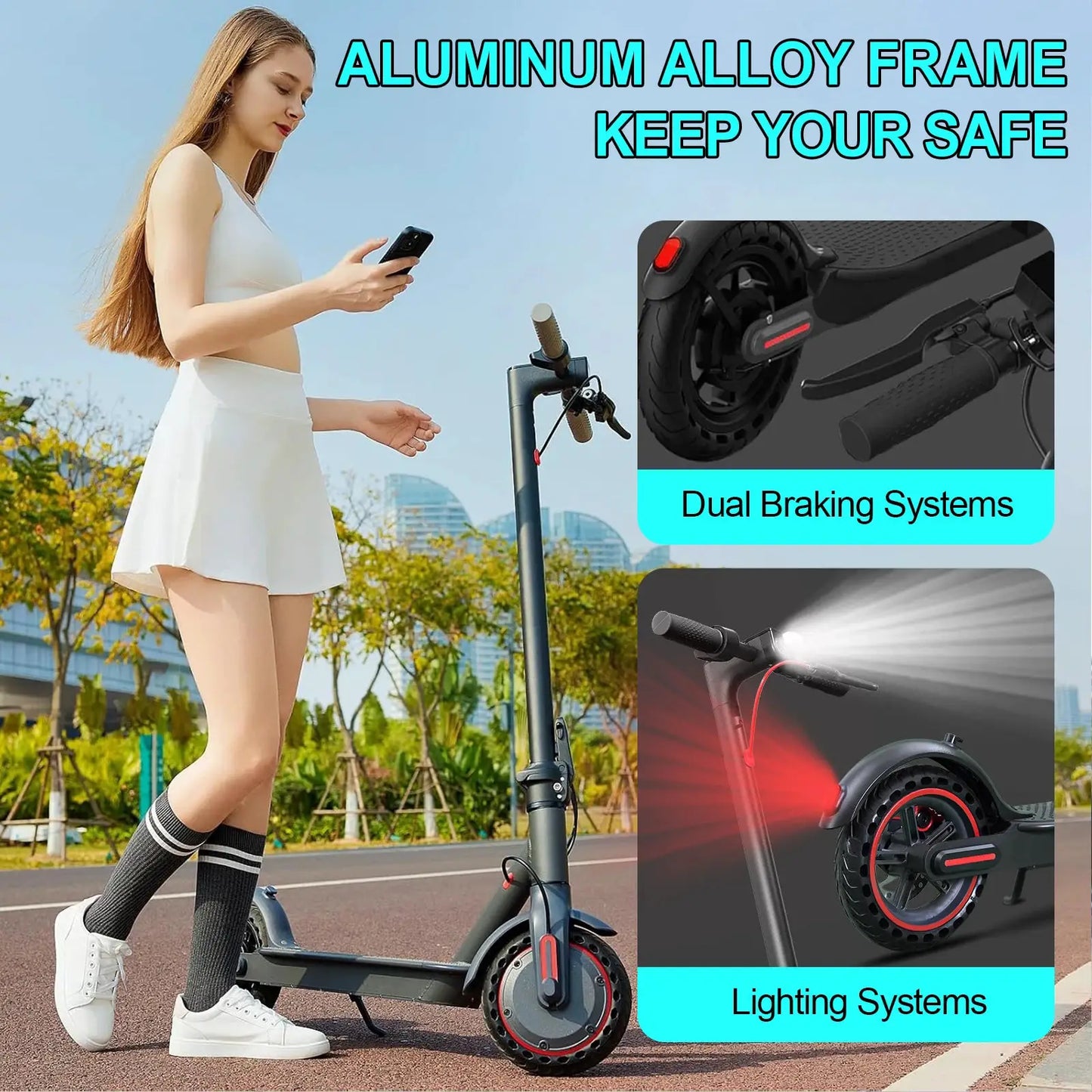 M365 Electric Scooter 350W 16mph APP Smart Scooter Shock-absorbing Anti-skid ‎8.5 Inches Folding waterproof Electric Scooter by Beastly Survival Outlet