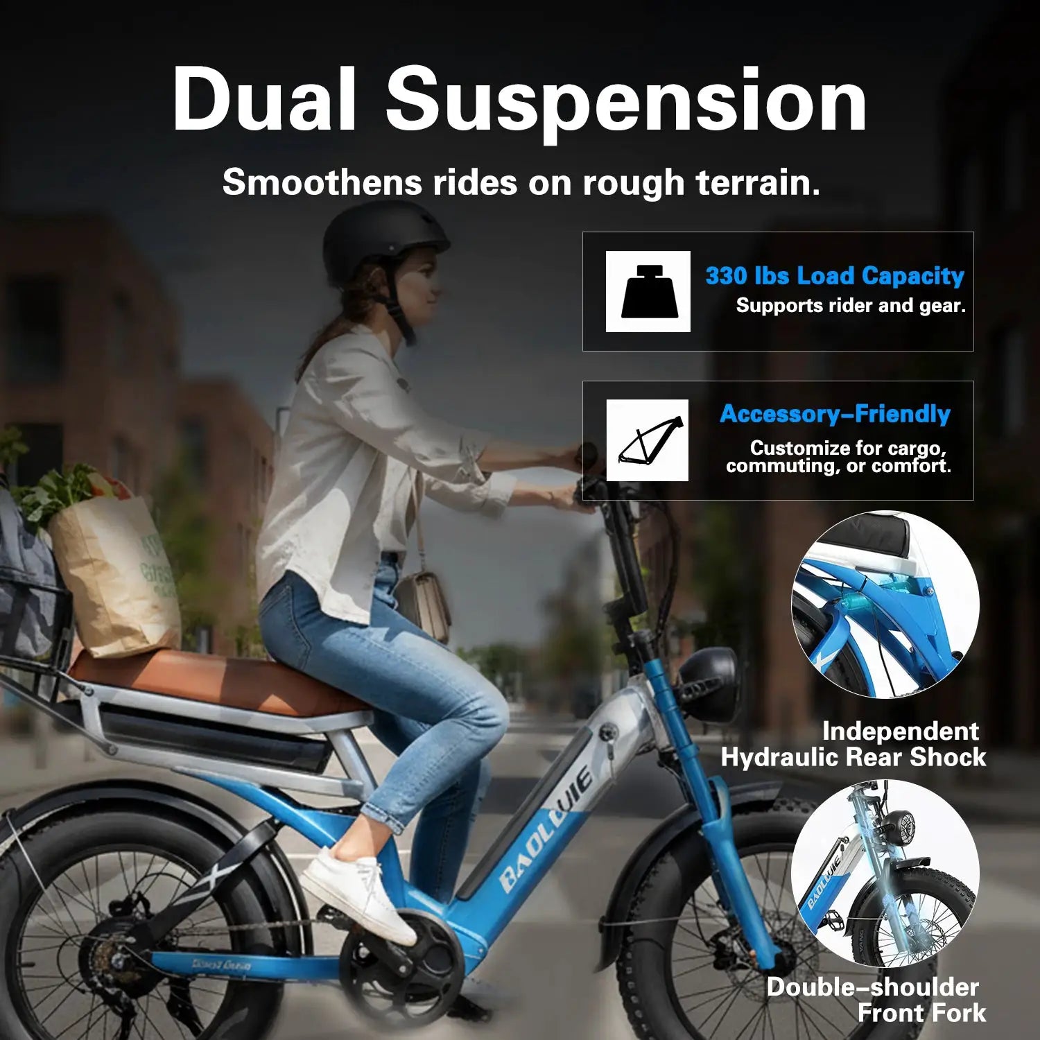 BAOLUJIE 2033 Electric Bike for Adults，1200W 48V 30AH Electric Bicycle，50KM/H Max Speed， Mountain E bike UL2849【1 Year Warranty】 by Beastly Survival Outlet