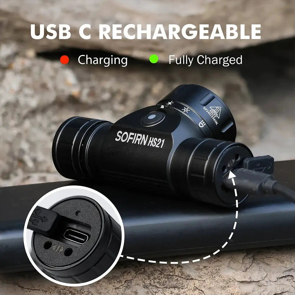 Sofirn HS21 2000lm USB C Headlamp SFT40 With Infrared Switch by Beastly Survival Outlet