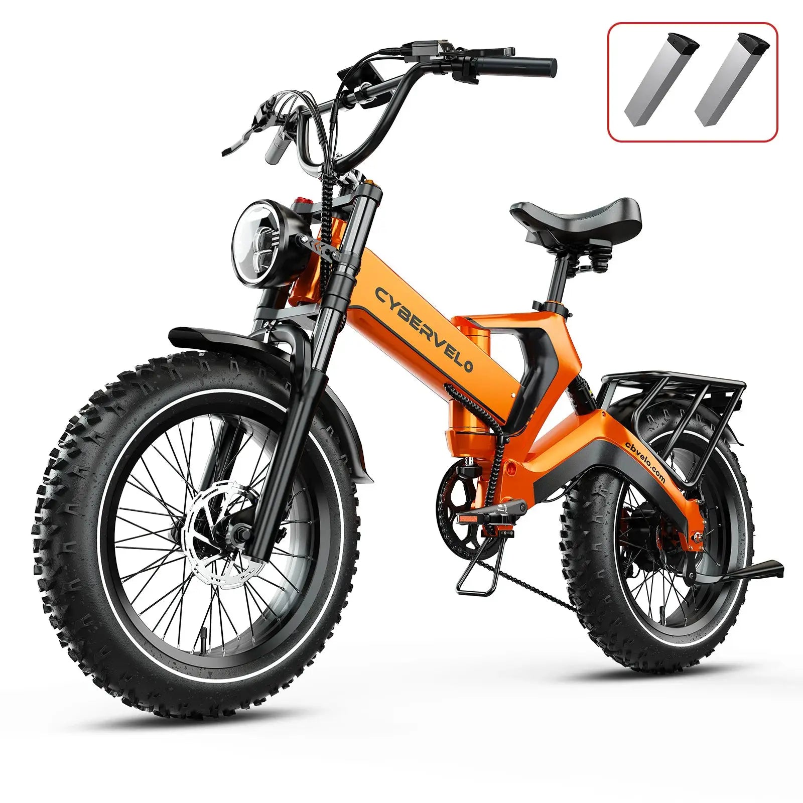 Cybervelo 20 Inch Fat Tire 2000W Foldable E Bike EK6 Pro 48V by Beastly Survival Outlet