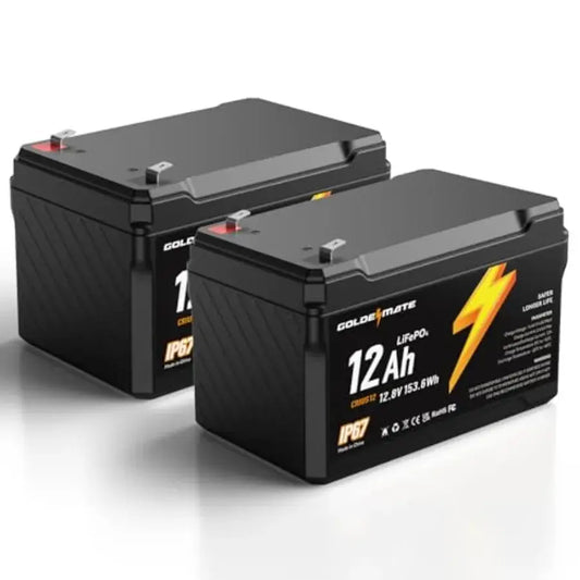 Power Wheels, Solar, Marine, Fish Finder, Ride-on Toy application; LiFePO4 material; black color; 12V 12Ah, 5000+ deep cycles, by Beastly Survival Outlet