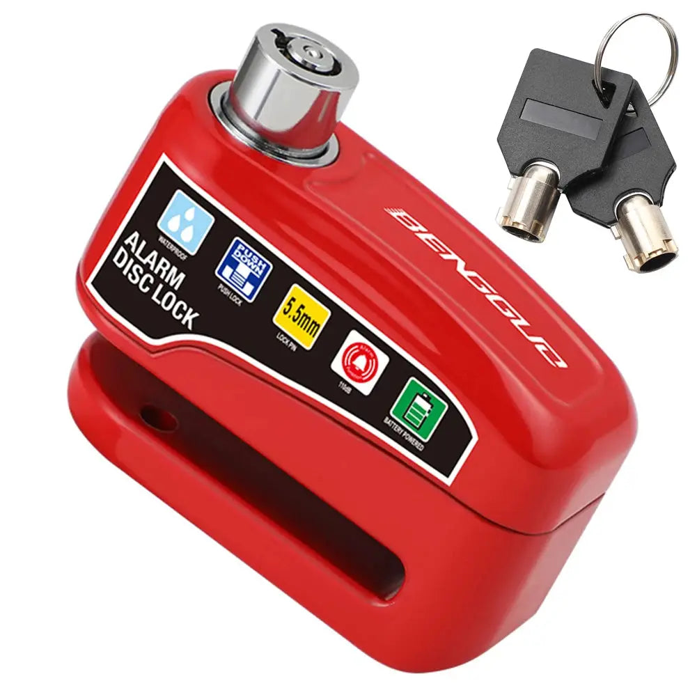 Motorcycle Disc Lock Alarm Padlock For Wheel Security System by Beastly Survival Outlet