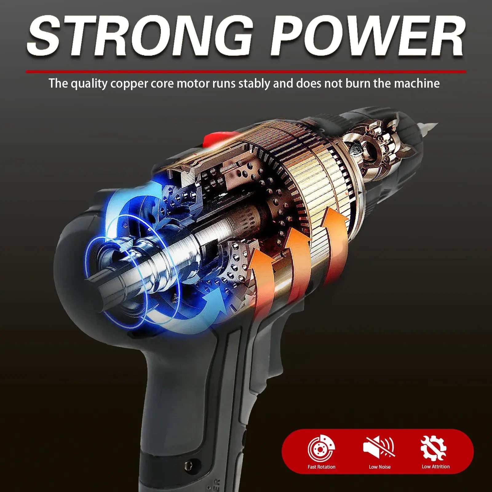 Cordless Drill Impact Driver 21V with 2 Batteries Lithium-Ion and Charger for Drilling Screw Tightening/Loosening Power Tool by Beastly Survival Outlet