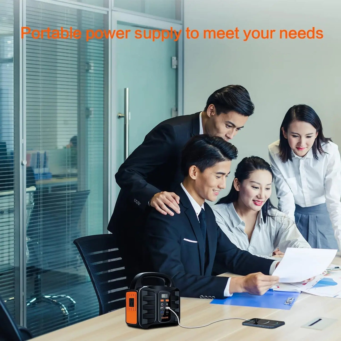 Portable Power Station 155Wh Outdoor Solar Generator 150W AC