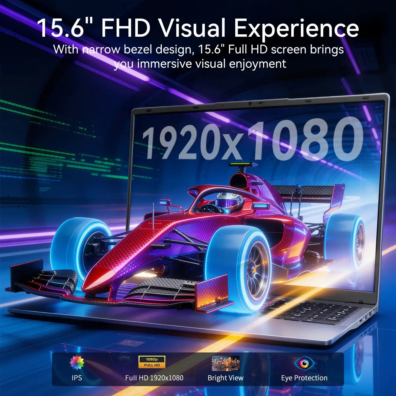 NIPOGI LX15Pro Laptop,ΑΜD Ryzen-7 5700U Computer,15.6-inch FHD (1920 x 1080) Display,16GB DDR4 512GB SSD 180° Fold,WiFi 6 BT5.2 by Beastly Survival Outlet