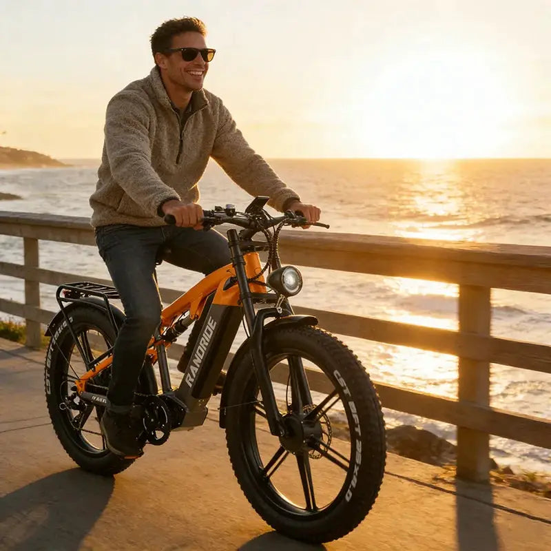 US STOCK RANDRIDE YX80 2000W Dual Motor All-Terrain E-Bike 48V 20Ah Long Range Full Suspension 7-Speed Off-Road Electric Bike by Beastly Survival Outlet