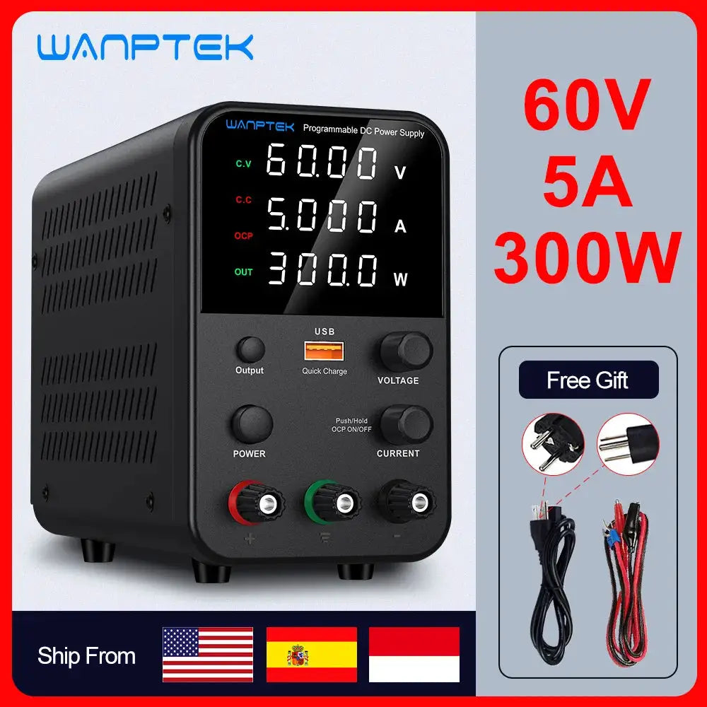 Wanptek Adjustable DC Power Supply 30V 10A Lab Bench ProUnit by Beastly Survival Outlet