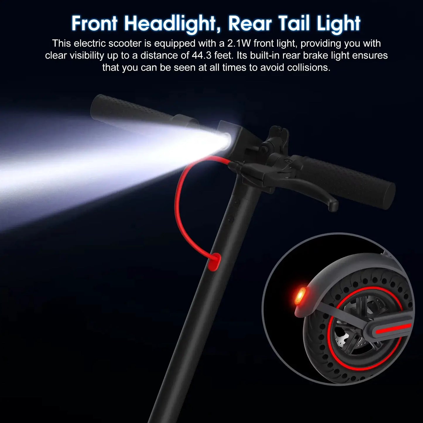Electric Scooter with App for Adults 350W Motor 36V 7.8Ah Battery Up to 19 Miles Range Foldable E Scooter Solid Tire 8.5'' by Beastly Survival Outlet