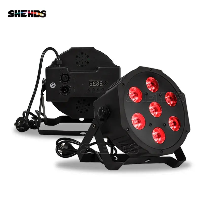 SHEHDS 1pcs LED 7x12W Par Light 7x18W RGBWA+UV Moving Head Light Wash DMX 512 DJ Dicso Nightclub Party Christmas Audience by Beastly Survival Outlet