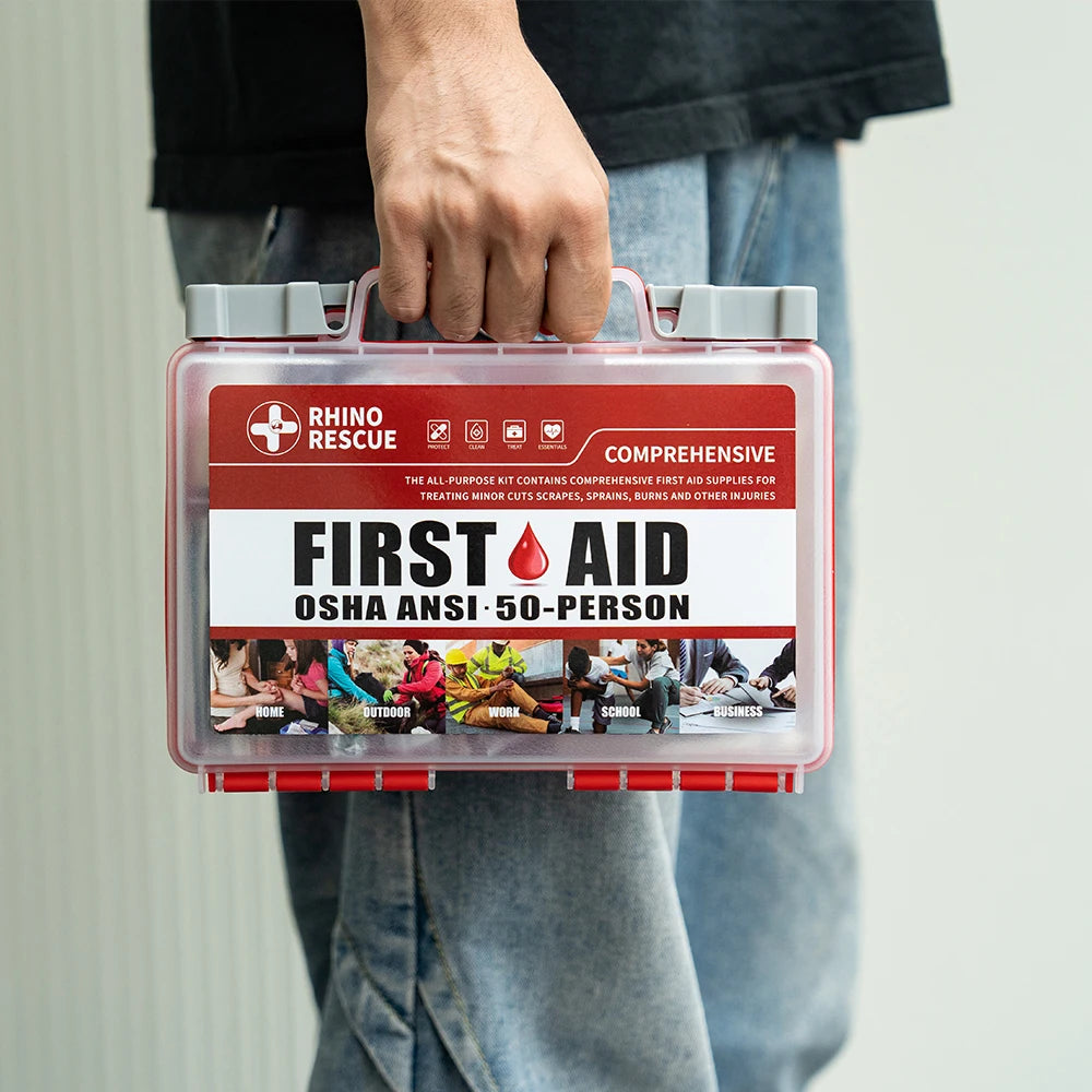 Rhino Rescue First Aid Kit For Home Car Travel Outdoor