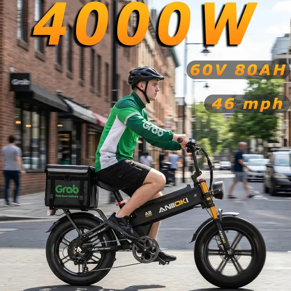 ANIIOKI Ebike A8 Pro Max Ultra eBikes 4000W Motor Electric Bicycle 60V Ebike for Adult Long Range Fat Tires 20"*4" by Beastly Survival Outlet