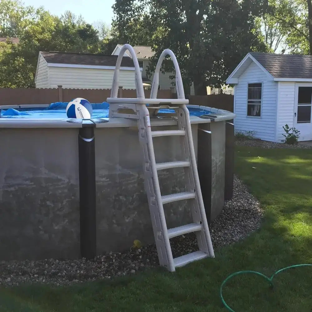 7200 Above Ground Pool Ladder Adjustable 48" to 56" Roll-Guard A-Frame Safety Ladder, Swimming Pool Ladder with, Customized by Beastly Survival Outlet