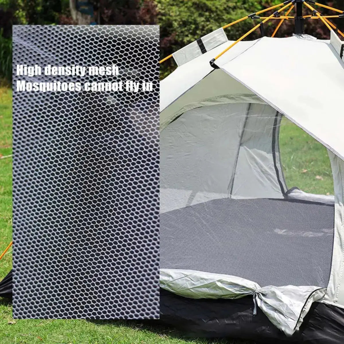 Small Silver Compact Auto-Tent - Quick 60-Second Setup Sunshade for 3-4 People, All-Weather & Portable by Beastly Survival Outlet