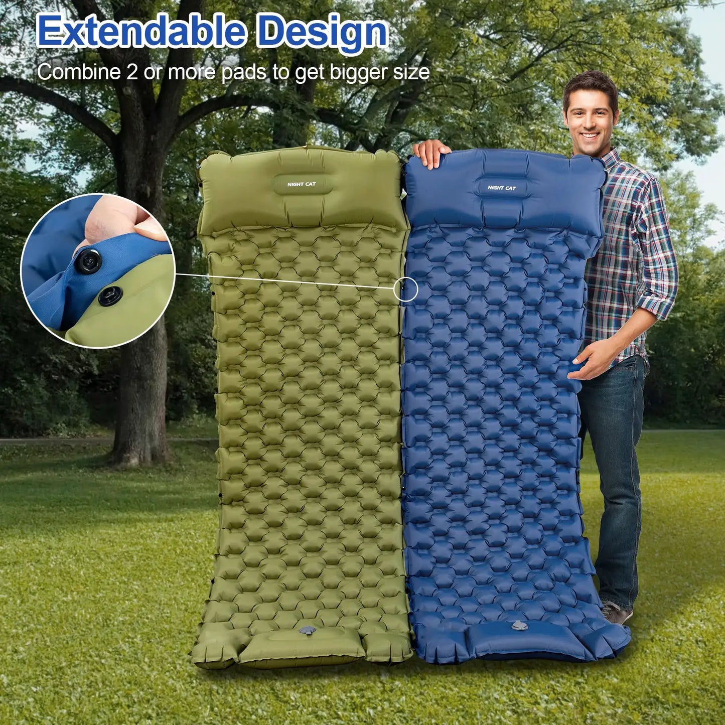 Waterproof Ultralight Inflatable Sleeping Pad With Pillow Pro by Beastly Survival Outlet