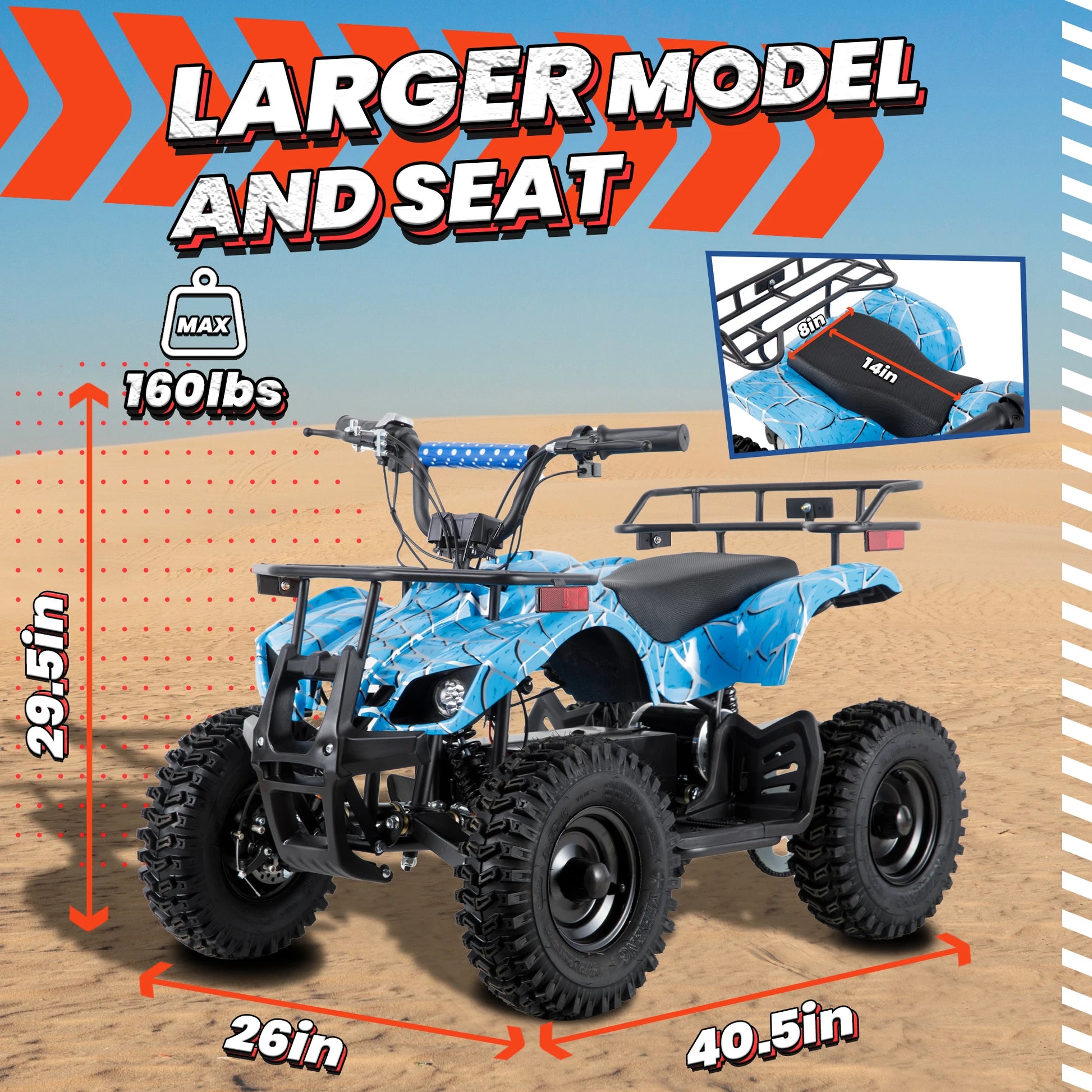 36V Electric ATV Quad With 500W Brushless Motor For Kids Fun by Beastly Survival Outlet