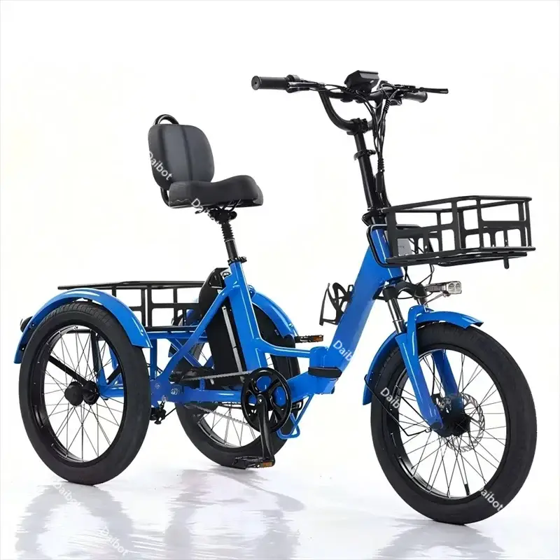 Foldable Electric Tricycle Cargo Adult Senior For Lithium Battery Removable Waterproof Anti-Theft 48V 3 Wheel Electric Bicycle by Beastly Survival Outlet
