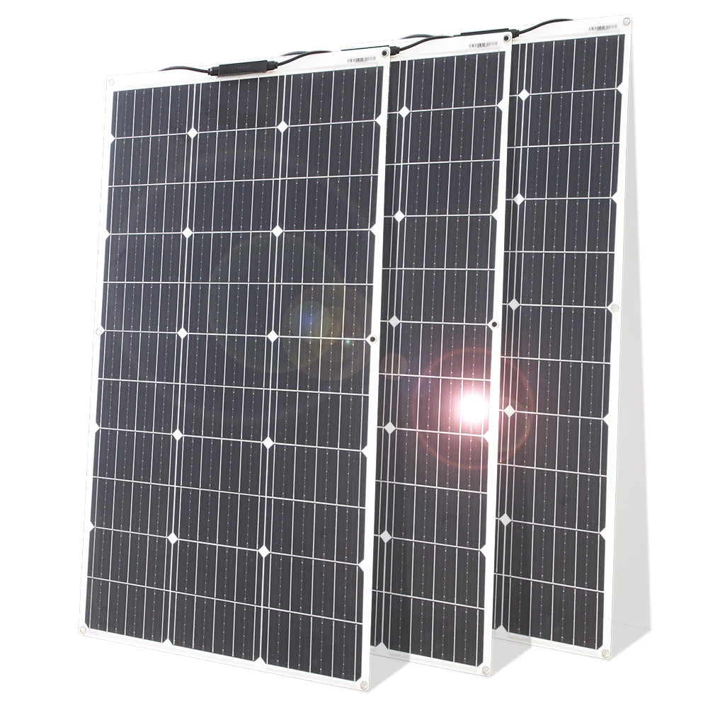 12V Flexible Solar Panel Kit Monocrystalline for RV Camping