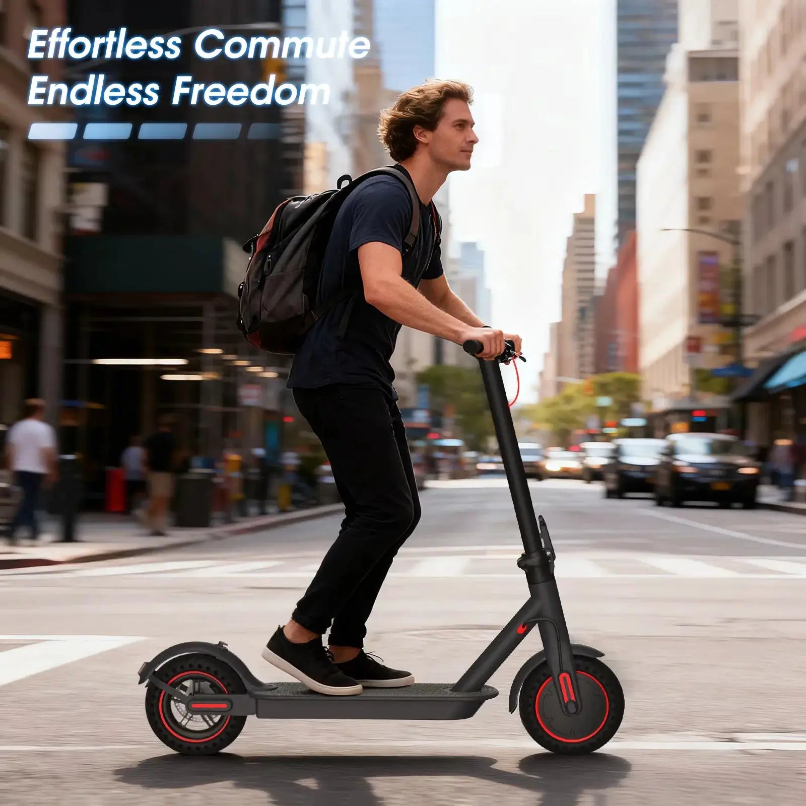 350W Electric Scooter for Adults 19mph Top Speed 21 Miles Max Range Foldable E-Scooter with 8.5'' Tires Double Shock System APP Control by Beastly Survival Outlet