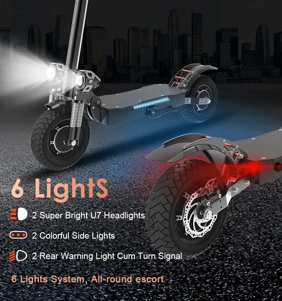 75kmh Dual Motor 3200W Foldable Electric Scooter Fat Tires 2 by Beastly Survival Outlet