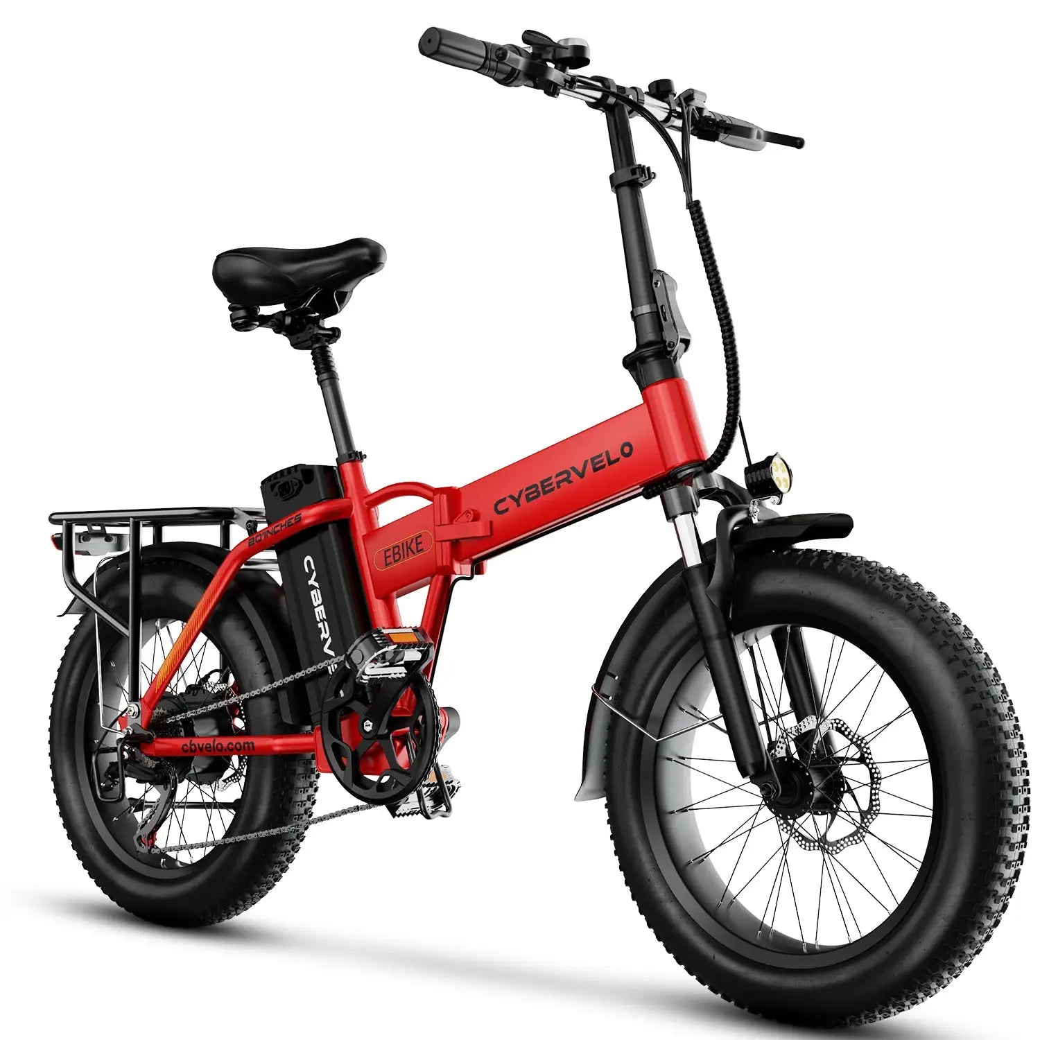 Cybervelo 1000W Peak High-speed Brushless Folding 20 Inch Fat Tire Electric Bike for Adults 48V 20.8Ah/50Ah Removable Battery 80 Miles Range Commuter E-Bicycle EK4 by Beastly Survival Outlet