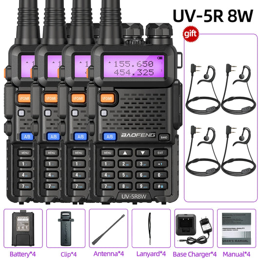 Baofeng UV5R 8W Dual Band Walkie Talkie 1800mAh Ham Radio