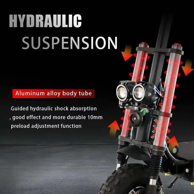 3200W/6000W Dual Motor Electric Scooter for Adults 20AH-26AH Lithium Battery Foldable Electric Scooter with Seat/No Seat by Beastly Survival Outlet