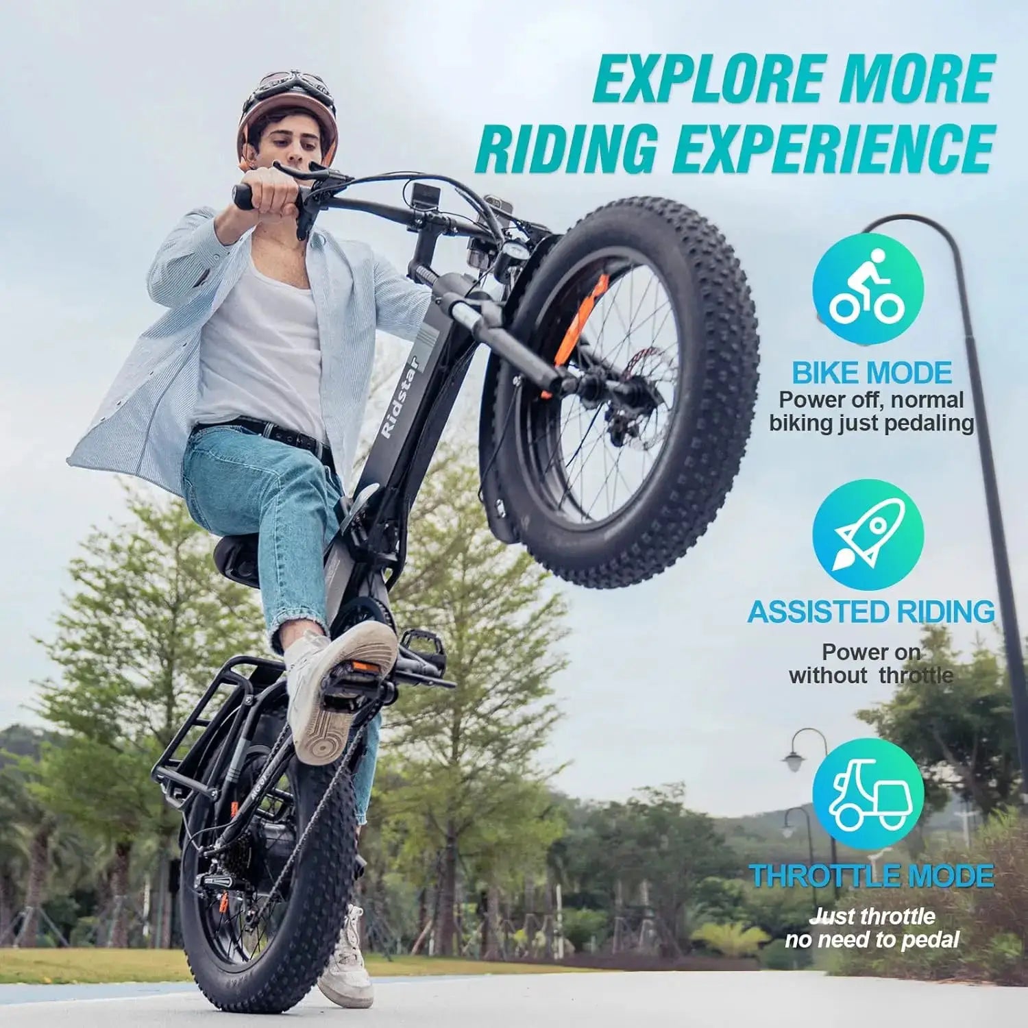 Ridstar H26Pro Folding Electric Bike 2000W 37MPH 48V 23Ah 26" Fat Tire City Commuter E-Bike for Men Women Foldable Bicycle by Beastly Survival Outlet