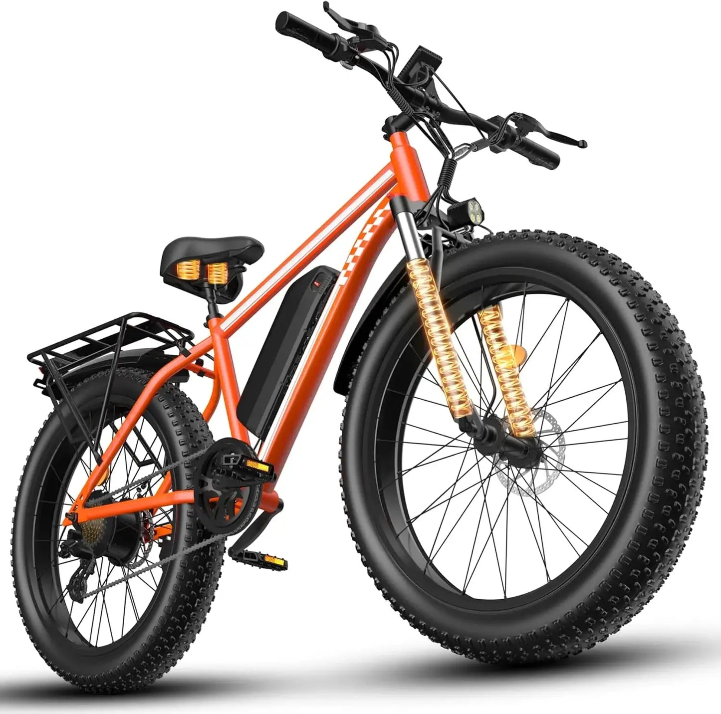 Peak 1500W Electric Bicycle 48V 15Ah Battery 32mph E-Bike 26 Inch Off-Road Tires Mountain Ebike Snowmobile Bike by Beastly Survival Outlet