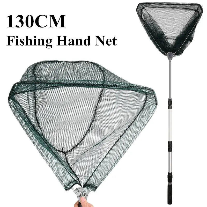 190cm 130cm 55cm Telescopic Landing Net Folding Fishing Pole Extending Fly Carp Course Sea Mesh Fishing Net For Fly Fishing by Beastly Survival Outlet