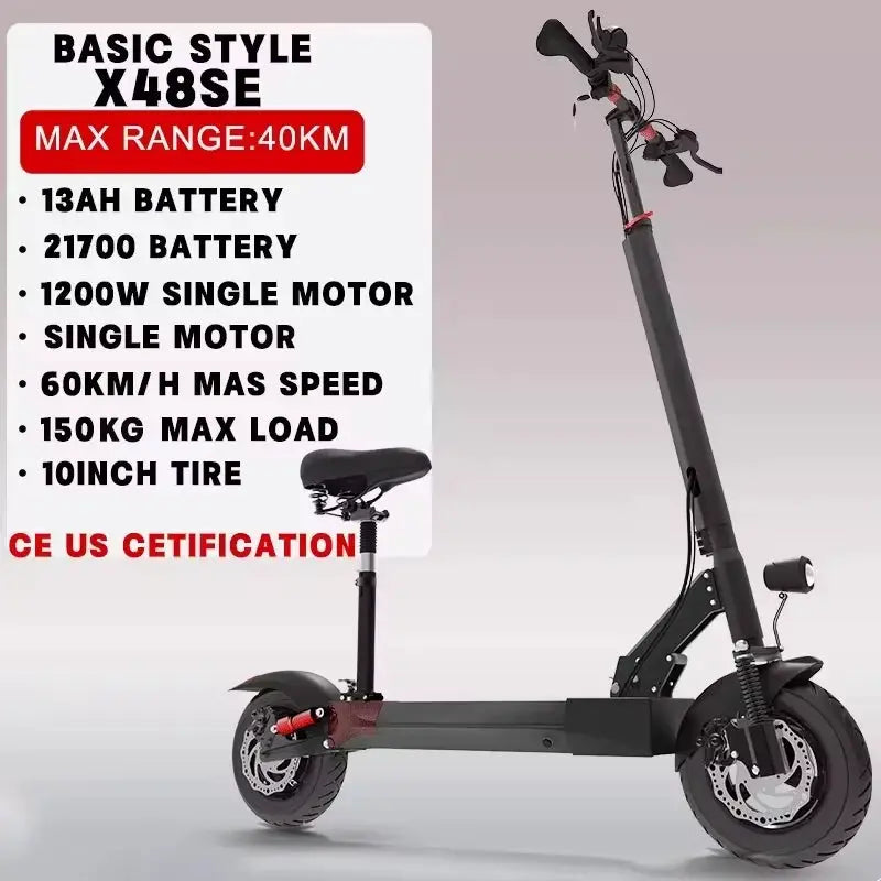 [8 models]10/11 Inch 48V-72V 1000W-6000W Electric Scooter 50-85km/h Fast E Scooter Off Road Electric Kick Scooter Foldable Adult by Beastly Survival Outlet