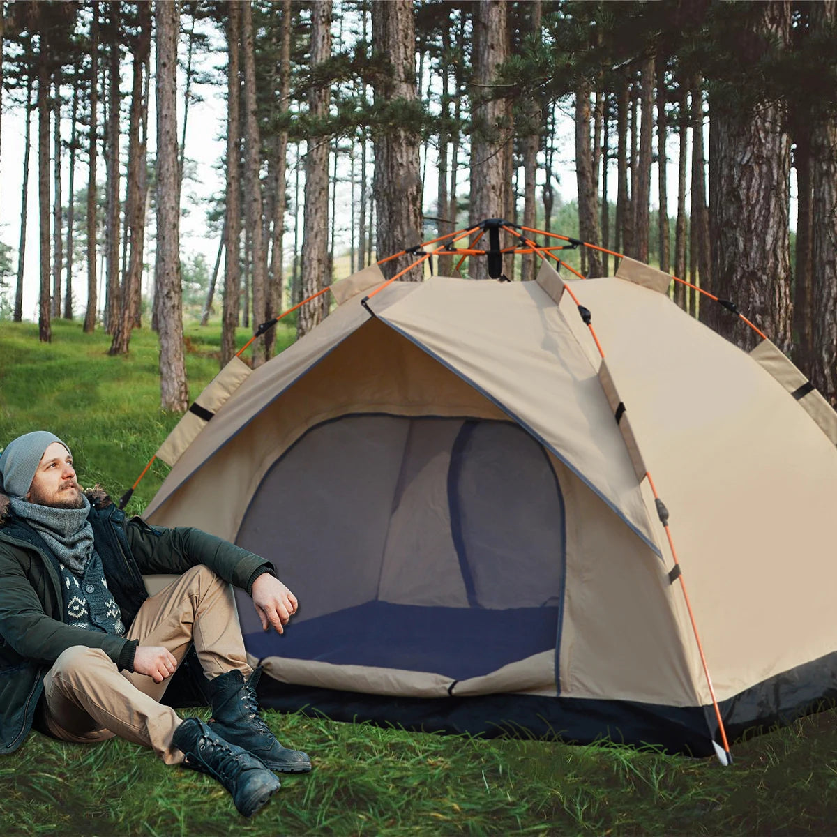 Outdoor Automatic Quick Opening Tent Rainproof 4 Person ProX