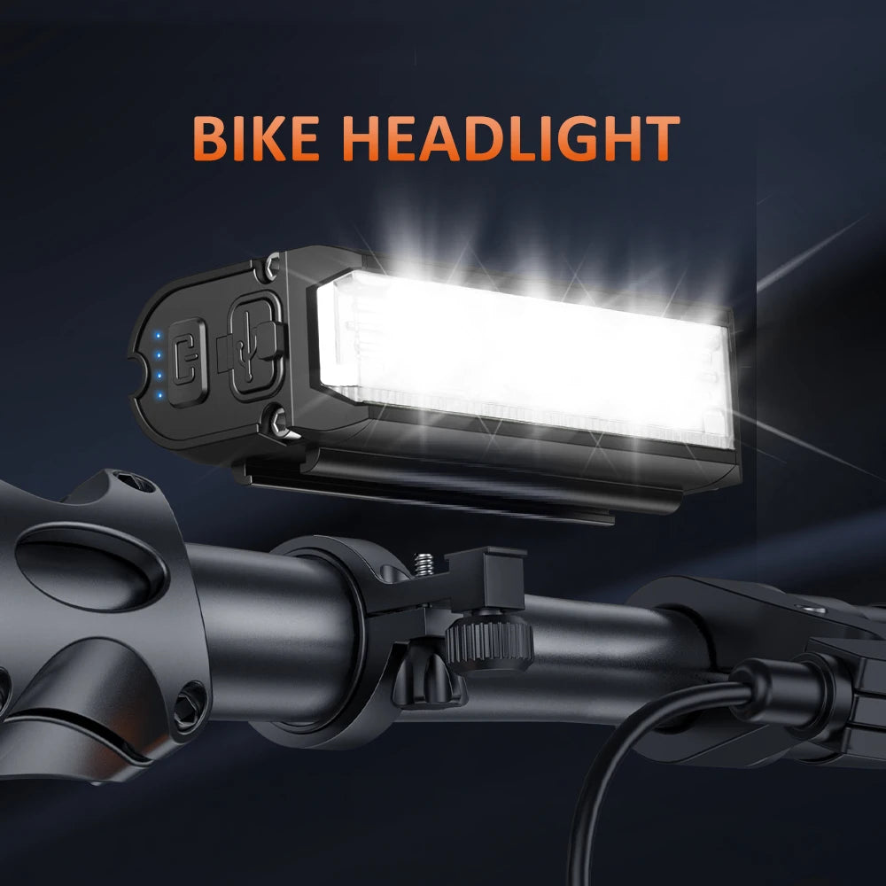 USB Rechargeable Bike Front Light 900 Lumens Night Cycling