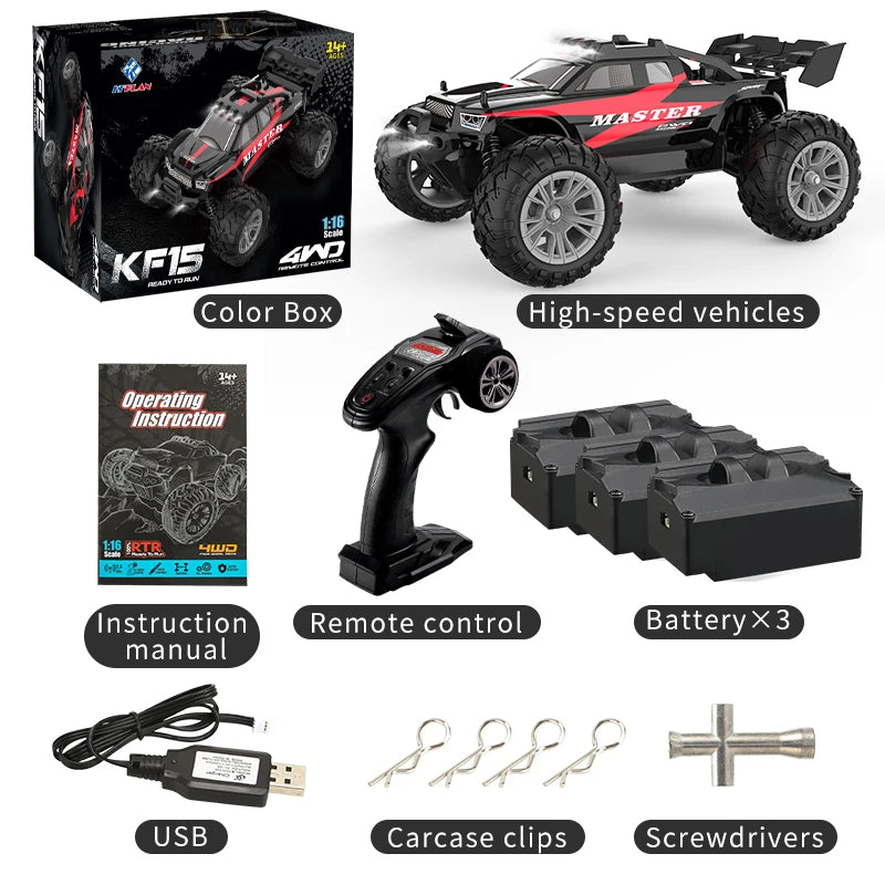 KF15 1:16 RC Car 2.4G Remote Off Road High Speed Truck Drift