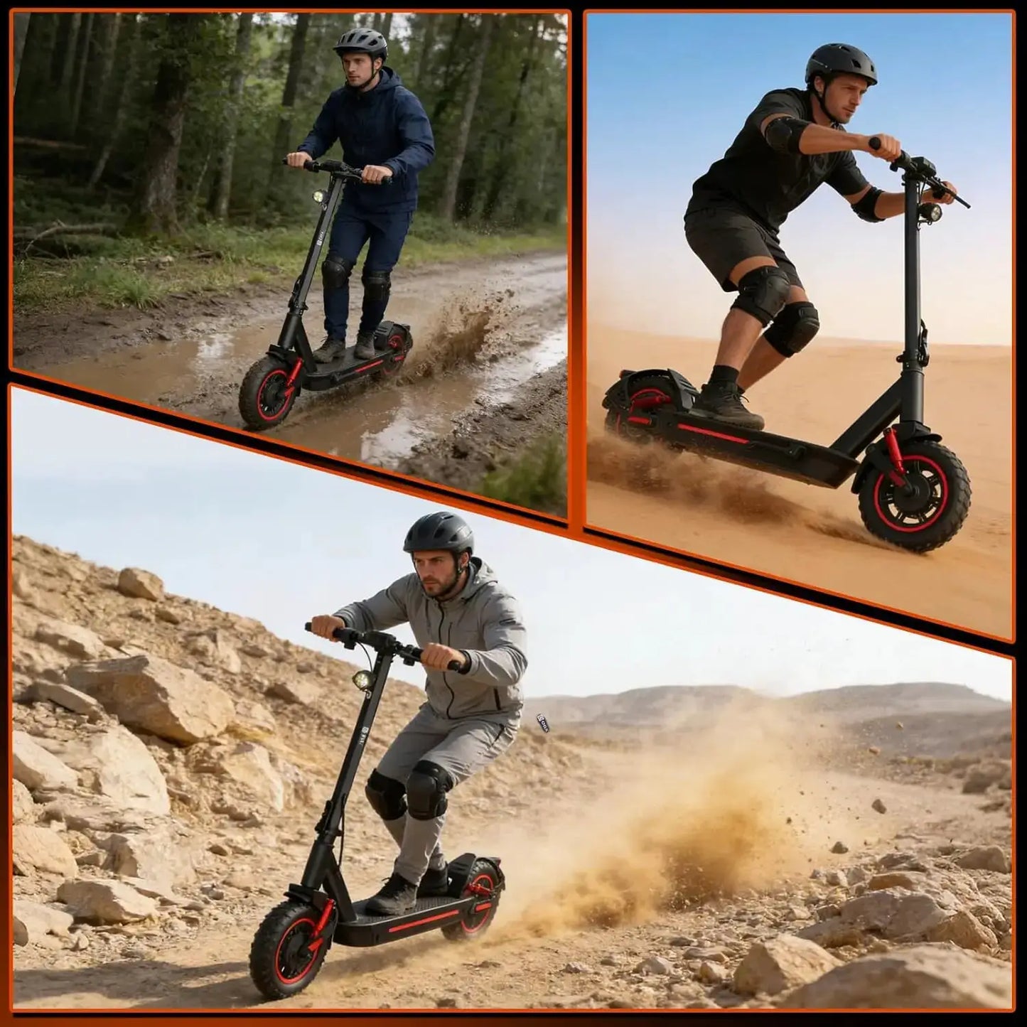 2026 Adults Electric Scooter 1200W Motor Top Speed 30MPH 48V 15AH Battery 10 Inch Off-Road Tires Sport Commuter Folding E-Scooter by Beastly Survival Outlet