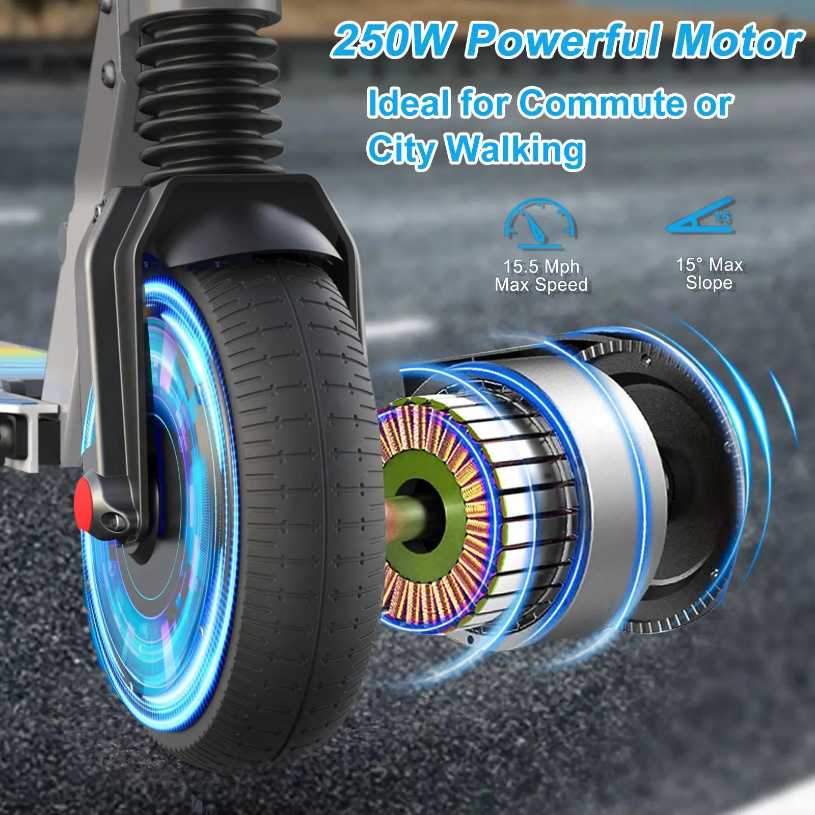 Electric Scooter Commuter E-Bike Foldable Commuter E-Scooter With Cruise Control Dual Braking System Shock Absorption by Beastly Survival Outlet