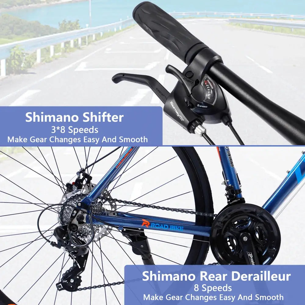 Unisex 24 Speed Hybrid Bike With Disc Brakes 700C City Rides by Beastly Survival Outlet