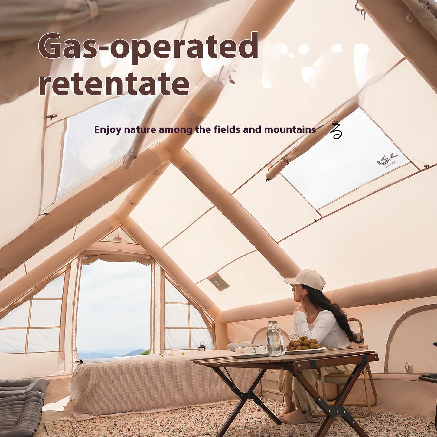 Inflatable Family Camping Tent With Stove Plugs 4 6 8 People