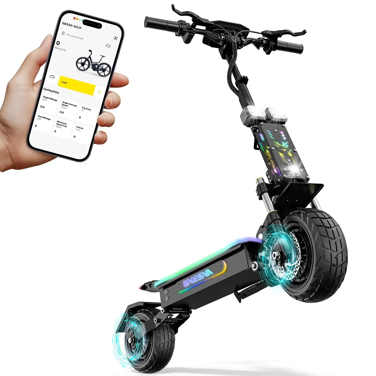 Electric Scooters Adults- 5600W Dual Motor, 45 MPH Fast Escooter 55 Miles Long Range Battery E Scooter for Adult, 11 Inches Off Road Tires Foldable E-Scooters by Beastly Survival Outlet