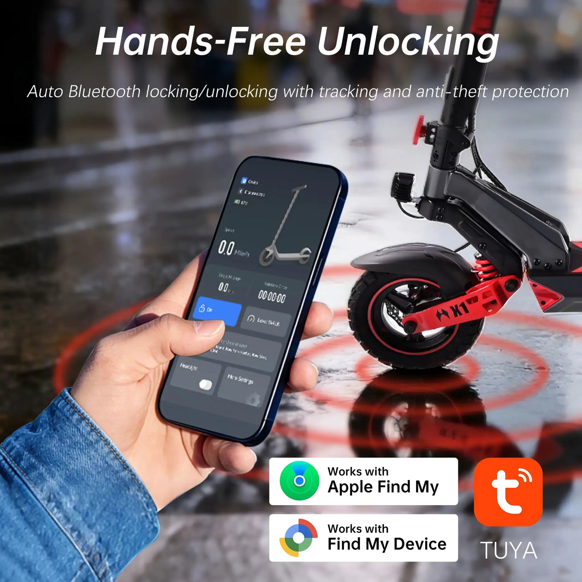 ZWHEEL D3 Electric Scooter 1200W Rear Single Motor Max Speed 32MPH Max Range 34 Miles 720Wh Battery 10''Off-Road Tires Dual-Side Shock Absorbing Arm System 4 Usage Modes Bluetooth Lock Location Search Daily Commuting Ecooter by Beastly Survival Outlet