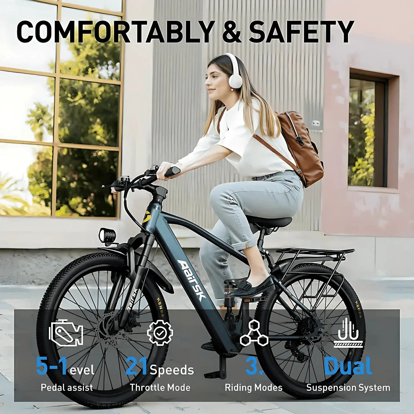 Electric Bike For Adults 750W Brushless 25MPH Commuting City by Beastly Survival Outlet