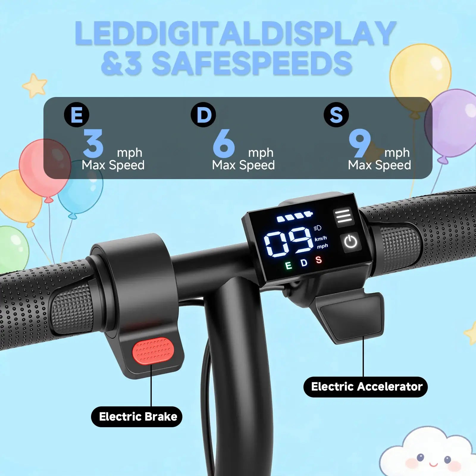 Electric Scooter for Kids - 3/6/9MPH Three Speed Modes & 10Mile Max Range, 250W Motor, 6.5" Solid Tires Commuter E-Scooter by Beastly Survival Outlet